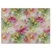 Pastel Bloemen Alcohol Inkt Illustratie Snijplank (Voorkant)