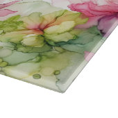 Pastel Bloemen Alcohol Inkt Illustratie Snijplank (Hoek)