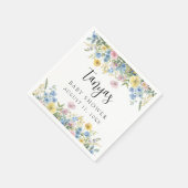 Pastel Bloemen Baby in Bloei Douche Papier Servet (Hoek)