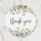 Pastel Bloemen Baby in Bloom Baby shower Bedankjes Labels (Achterkant)
