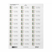 Pastel Bloemen Baby in Bloom Waterverf Uitnodiging Etiket (Full Sheet)