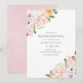 Pastel Bloemen Bachelorette Party Kaart (Voorkant / Achterkant)