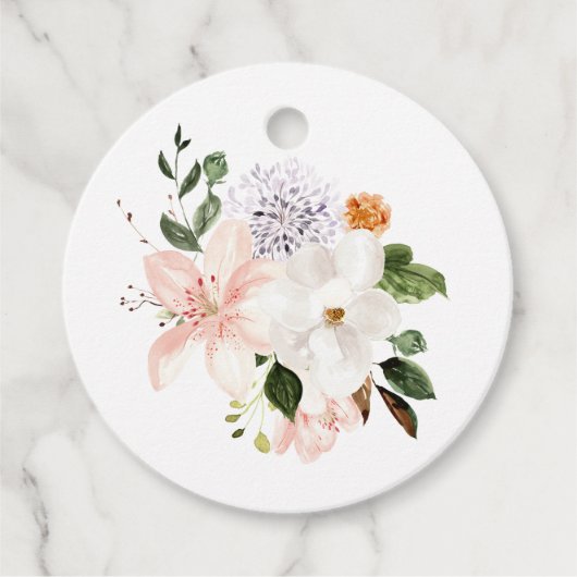 Pastel Bloemen Bedankjes Labels (Voorkant)