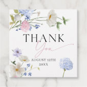 Pastel Bloemen Bedankt Bedankjes Labels (Voorkant)