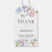 Pastel Bloemen Bedankt Cadeaulabel (Voorkant)