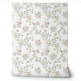 Pastel Bloemen Behang