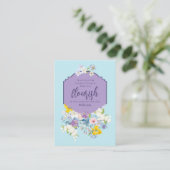 Pastel Bloemen Boeket Bladwijzer Schriftbijbel Advieskaart (Staand voorkant)