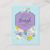 Pastel Bloemen Boeket Bladwijzer Schriftbijbel Advieskaart (Voorkant)