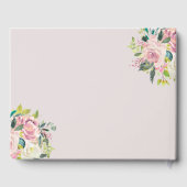 Pastel Bloemen Boeket Bruiloft Gastenboek (Achterkant)