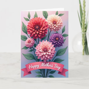 Pastel Bloemen Boeket Kaart