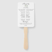 Pastel Bloemen Boeket Trouwprogramma Fans Handwaaier (Achterkant)
