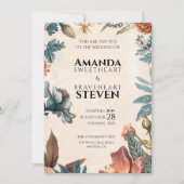 Pastel & Bloemen bruiloft Kaart (Voorkant)