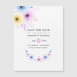 Pastel Bloemen Bruiloft Save the Date