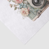 Pastel Bloemen Camera Art voor Decoupage Tissuepapier (Detail)