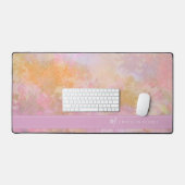 Pastel Bloemen Chic Script Monogram Bureaumat (Keyboard & Muis)