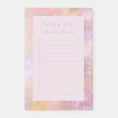 Pastel Bloemen Chic Script Persoonlijk Post-it® Notes (Voorkant)