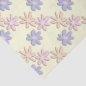 Pastel Bloemen Crème Tissuepapier (Detail)
