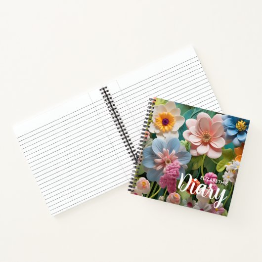 Pastel Bloemen Dagboek Notitieboek (Binnen)