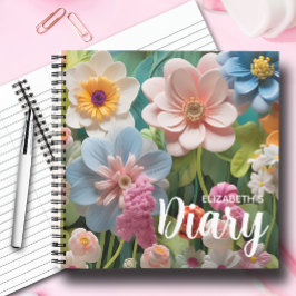 Pastel Bloemen Dagboek Notitieboek