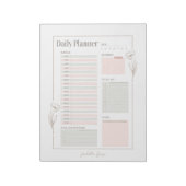 Pastel Bloemen Dagelijkse Planner Notitieblok (Linkerzijde)