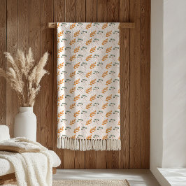 Pastel Bloemen Deken 70s Bruin Boho Accent