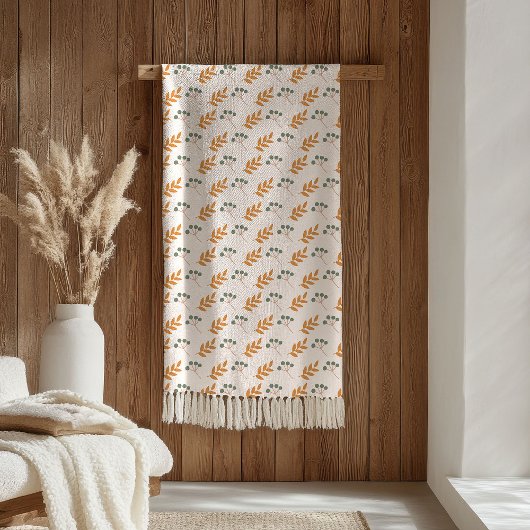 Pastel Bloemen Deken 70s Bruin Boho Accent