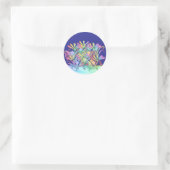 Pastel Bloemen Donkerblauwe Envelope Zegel (Tas)