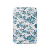 Pastel Bloemen Doodle  Patroon. Badmat (Voorkant Verticaal)