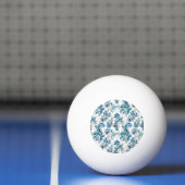Pastel Bloemen Doodle Patroon. Pingpongbal (Net)