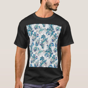 Pastel Bloemen Doodle Patroon. T-shirt
