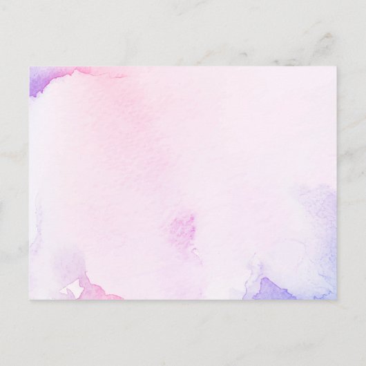 Pastel Bloemen Eenhoorn Verjaardagsfeest Uitnodigi Briefkaart (Achterkant)