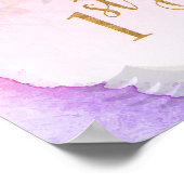 Pastel Bloemen Eenhoorn Verjaardagsfeest Welkom Poster (Hoek)