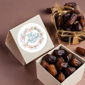 Pastel Bloemen Eid Mubarak Stickers