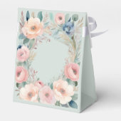 Pastel Bloemen Elegantie Bruiloft Bedankdoosjes (Achterkant)