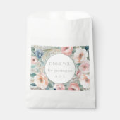 Pastel Bloemen Elegantie Bruiloft Bedankzakje (Voorkant)