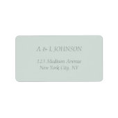 Pastel Bloemen Elegantie Bruiloft Etiket (Voorkant)