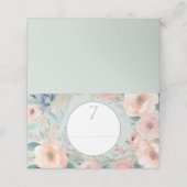 Pastel Bloemen Elegantie Bruiloft Plaatskaartje (Buitenkant ongevouwen)