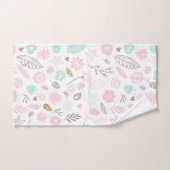 Pastel bloemen en gebladerte patroon bad handdoek (Handdoek)