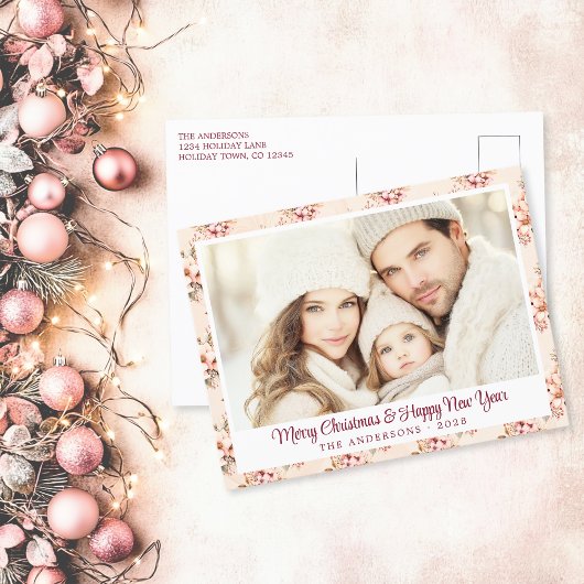 Pastel  Bloemen  Feestdagenkaart