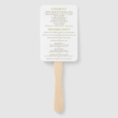 Pastel Bloemen Gelukkig Ooit Na Huwelijk Programma Handwaaier (Achterkant)