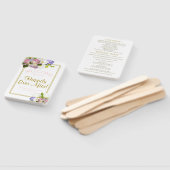 Pastel Bloemen Gelukkig Ooit Na Huwelijk Programma Handwaaier (Niet-gemonteerd)