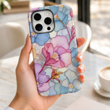  Pastel Bloemen Glas in lood Roze & Blauw