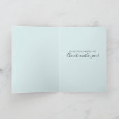 Pastel Bloemen Happy Birthday Trendy Kaart (Binnen)