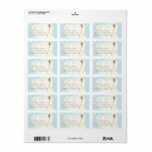 Pastel Bloemen Hart Bruid Retouradres Label (Full Sheet)