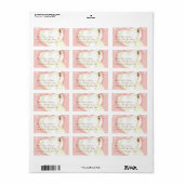 Pastel Bloemen Hart Bruid Retouradres Label (Full Sheet)