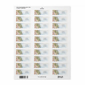 Pastel Bloemen Huwelijk Retour Adres Label (Full Sheet)