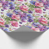 Pastel Bloemen Illustratie v2 | Inpakpapier (Hoek)