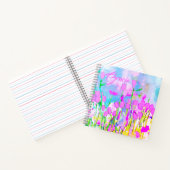 Pastel bloemen in het veld Pastel kleuren Notitieboek (Binnen)