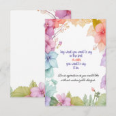 Pastel Bloemen Kaart (Voorkant / Achterkant)