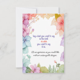 Pastel Bloemen Kaart